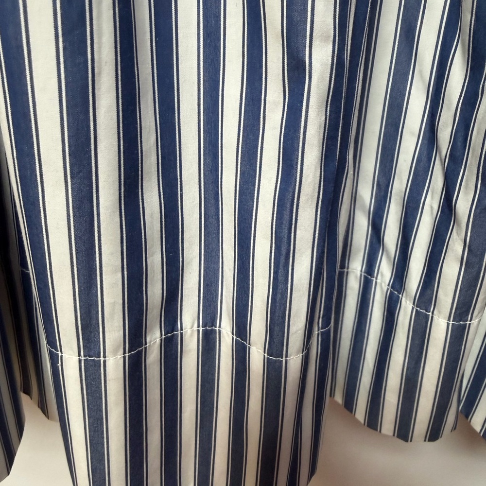 Brooks Brothers Blue & White Striped A-Line Midi Skirt Size 8 NWT 100% Cotton - Picture 10 of 10